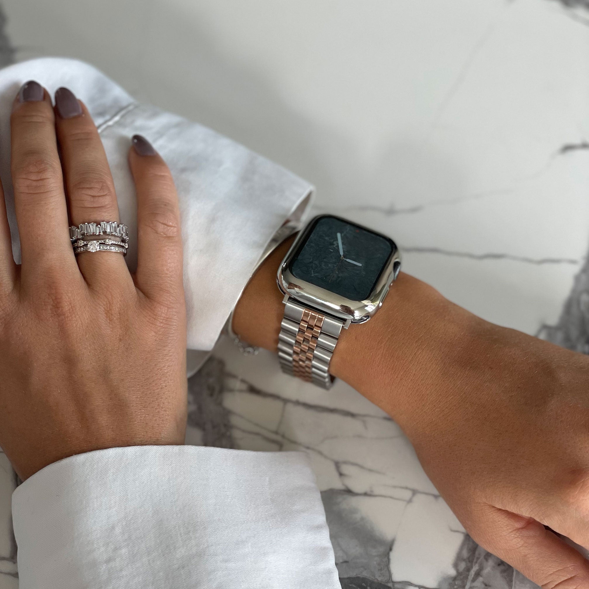 Stainless Steel Apple Watch Strap for Apple Watch 3-6 SE iWearLab –  iwearlab