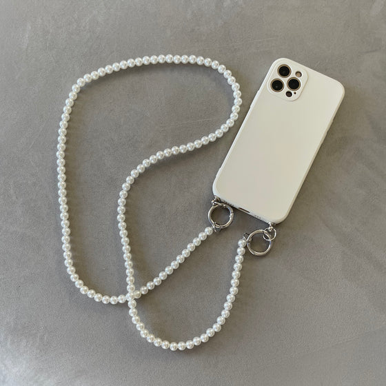 iPhone Case With Pearls Lanyard