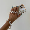 iPhone Case With Pearls Wrist Bracelet