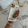 iPhone Case With Pearls Wrist Bracelet