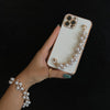 iPhone Case With Pearls Wrist Bracelet