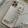 iPhone Case With Pearls Wrist Bracelet