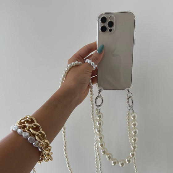 iPhone Case With 2 Pearls Bracelets